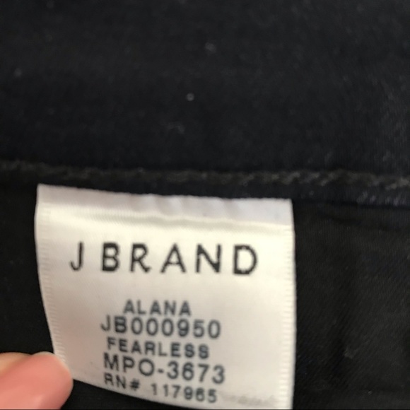 J Brand Jeans Womens Size 26 Black Alana Coated Denim High-Rise Crop - Picture 10 of 12